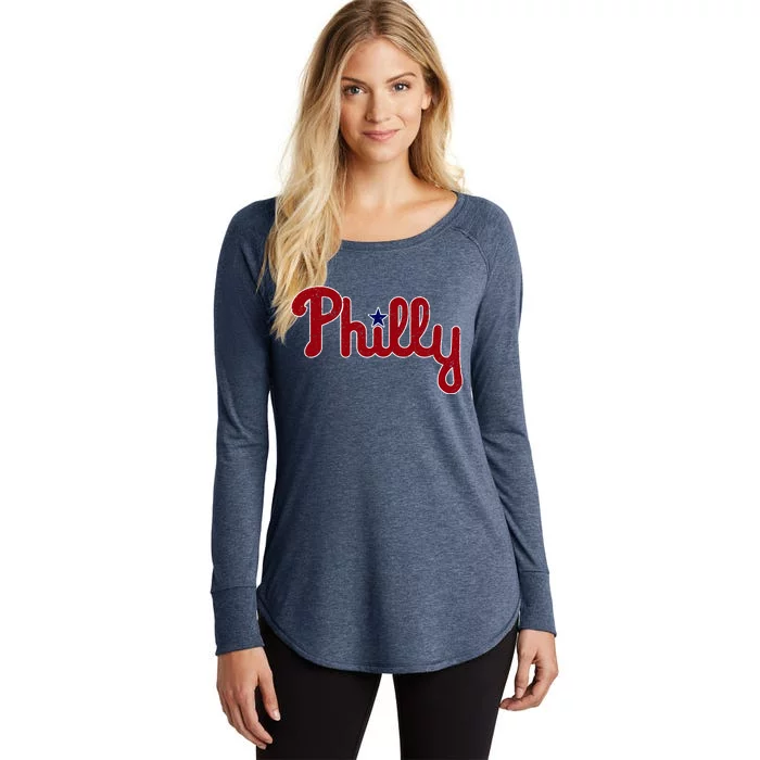 Philadelphia Philly PA Retro Women’s Perfect Tri Tunic Long Sleeve Shirt