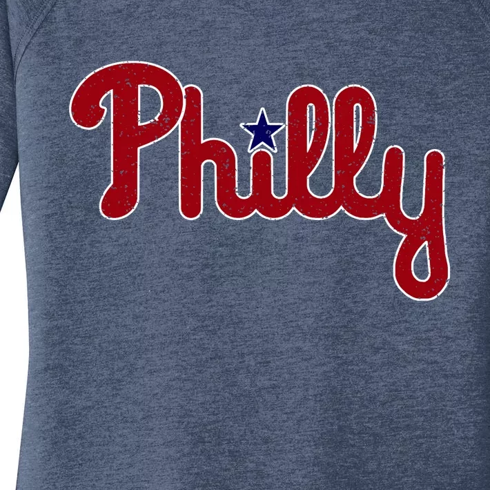 Philadelphia Philly PA Retro Women’s Perfect Tri Tunic Long Sleeve Shirt
