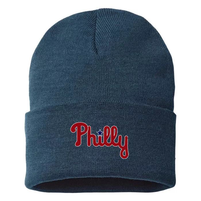 Philadelphia Philly PA Retro Sustainable Knit Beanie