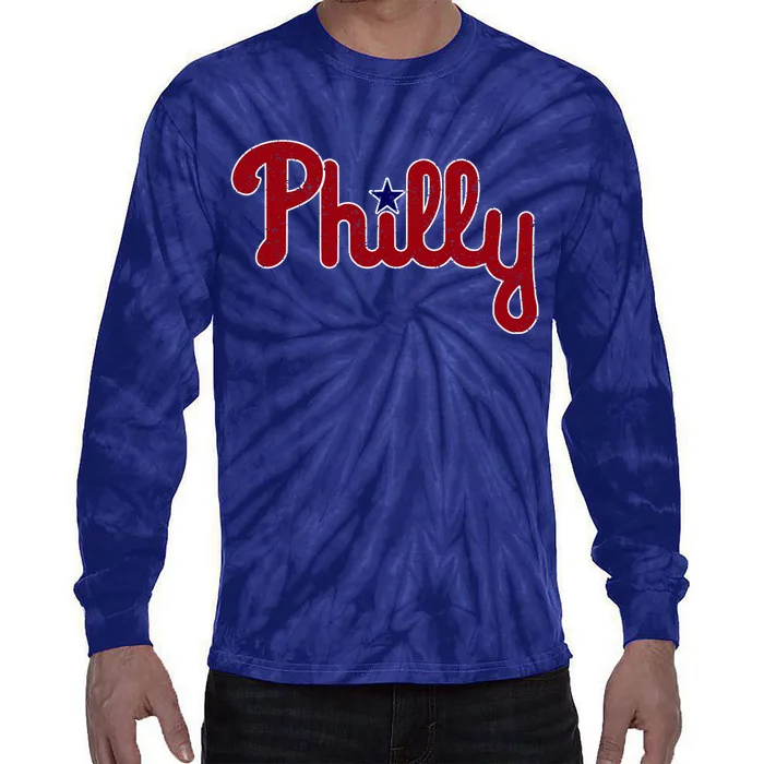 Philadelphia Philly PA Retro Tie-Dye Long Sleeve Shirt