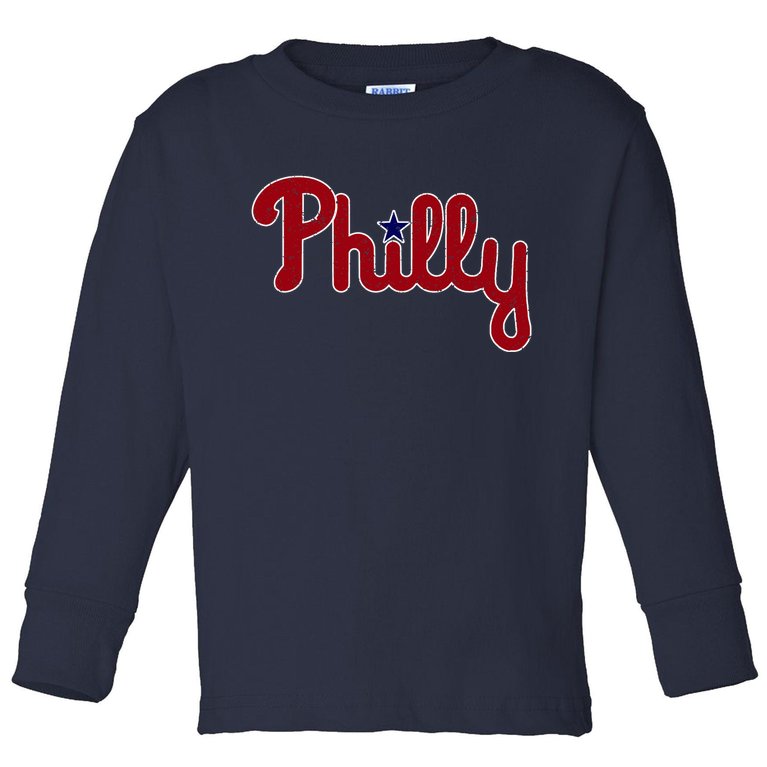 Philadelphia Baseball Philly PA Retro Toddler Long Sleeve Shirt