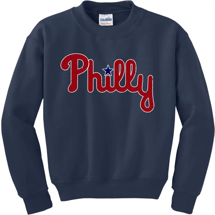 Philadelphia Philly PA Retro Kids Sweatshirt