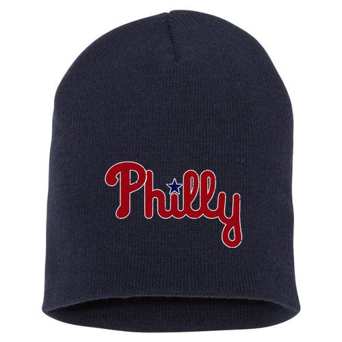 Philadelphia Baseball Philly PA Retro Short Acrylic Beanie