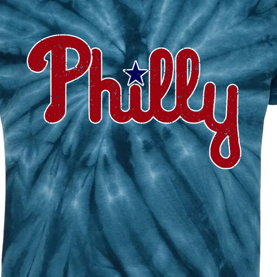 Philadelphia Philly PA Retro Kids Tie-Dye T-Shirt