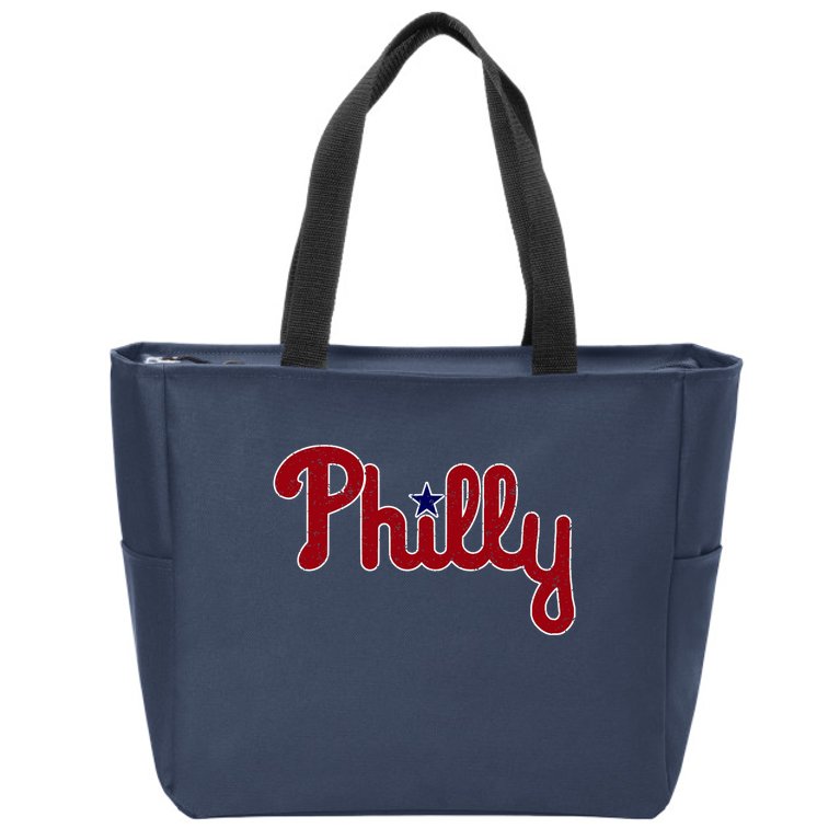 Philadelphia Baseball Philly PA Retro Zip Tote Bag