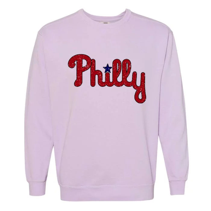 Philadelphia Philly PA Retro Garment-Dyed Sweatshirt