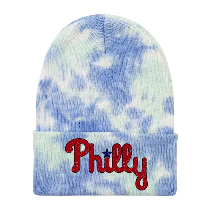 Philadelphia Philly PA Retro Tie Dye 12in Knit Beanie