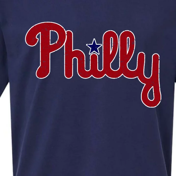 Philadelphia Philly PA Retro Sueded Cloud Jersey T-Shirt