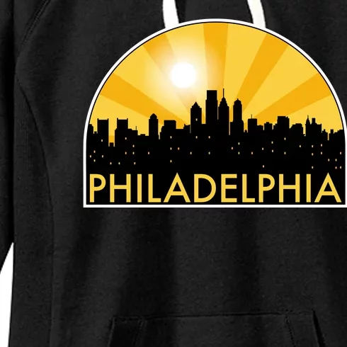 Philadelphia Skyline Burst Women's Fleece Hoodie