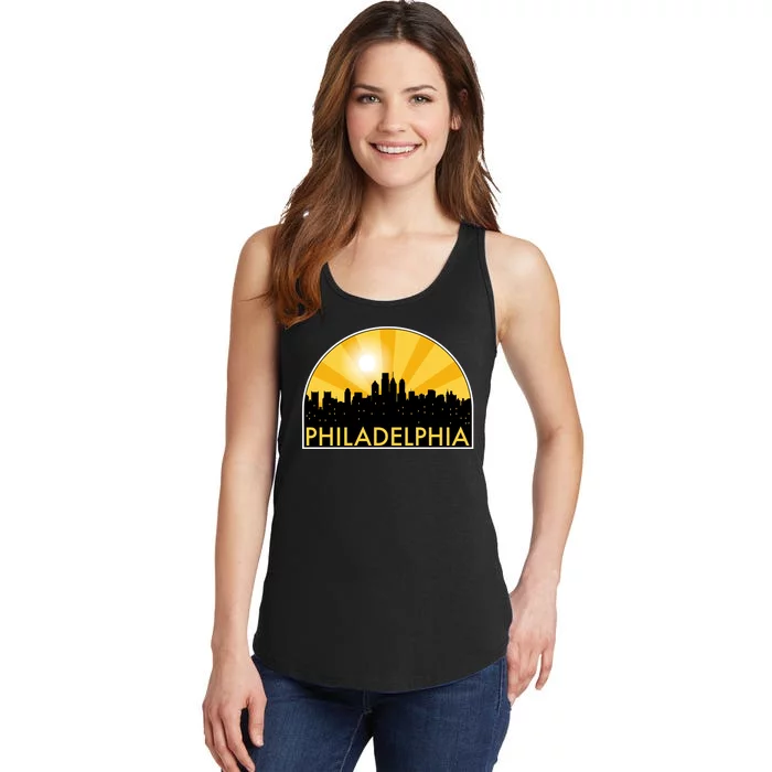 Philadelphia Skyline Burst Ladies Essential Tank