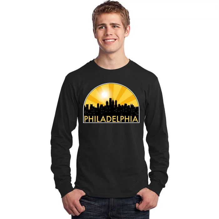 Philadelphia Skyline Burst Tall Long Sleeve T-Shirt