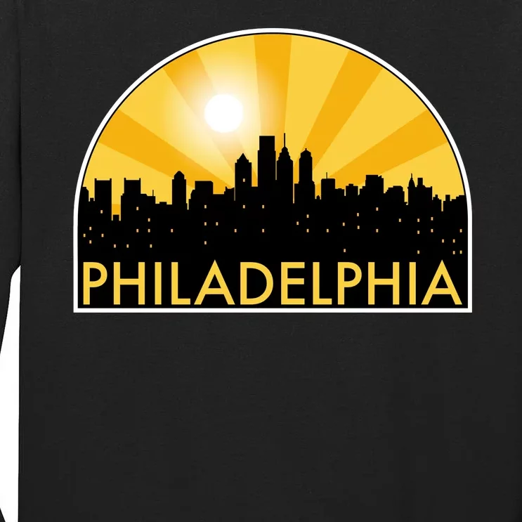 Philadelphia Skyline Burst Tall Long Sleeve T-Shirt