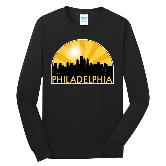 Philadelphia Skyline Burst Tall Long Sleeve T-Shirt