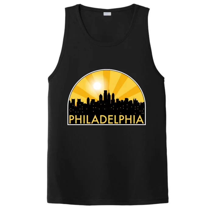 Philadelphia Skyline Burst Performance Tank