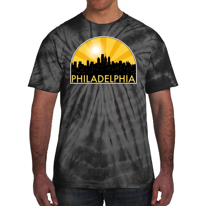 Philadelphia Skyline Burst Tie-Dye T-Shirt