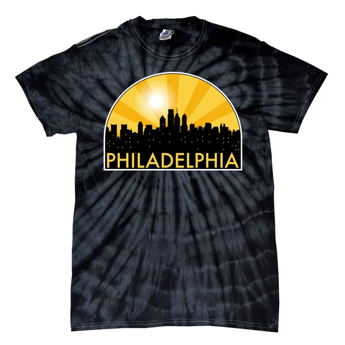 Philadelphia Skyline Burst Tie-Dye T-Shirt