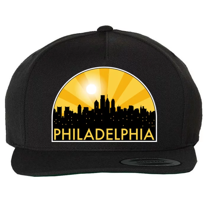 Philadelphia Skyline Burst Wool Snapback Cap