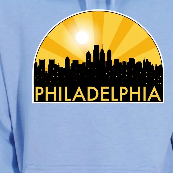 Philadelphia Skyline Burst Unisex Surf Hoodie