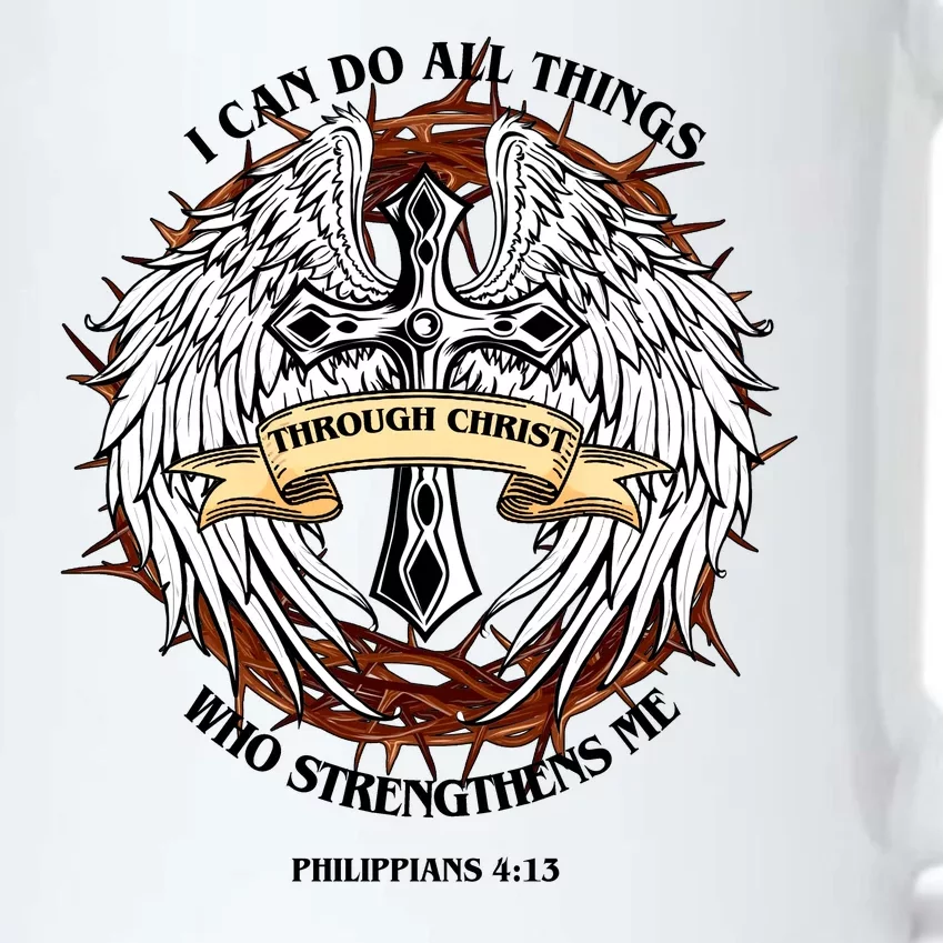 Philippians 4 13 I Can Do All Things Strengthens Me Black Color Changing Mug