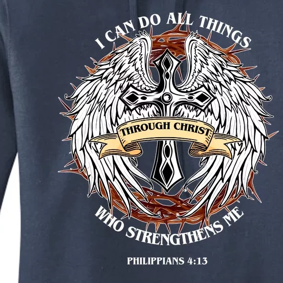 Philippians 4 13 I Can Do All Things Strengthens Me Women's Pullover Hoodie