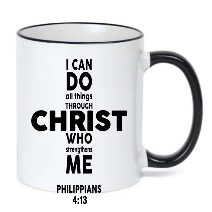 Philippians 4:13 I Can Do All Thing Through Christ Black Color Changing Mug