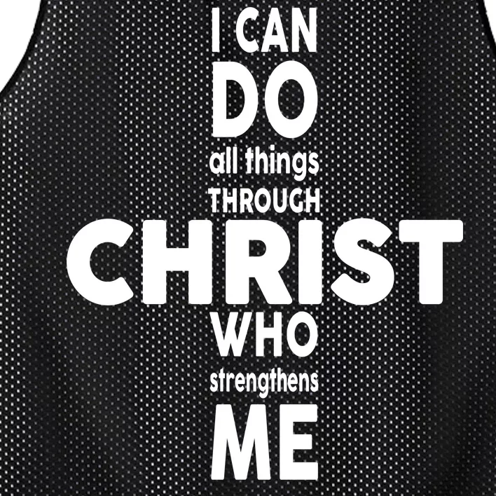 Philippians 4:13 I Can Do All Thing Through Christ Mesh Reversible Basketball Jersey Tank