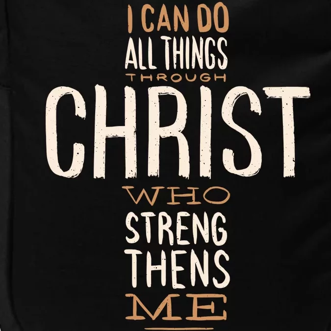 Philippians Bible Quote Cross Impact Tech Backpack