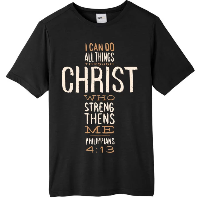 Philippians Bible Quote Cross ChromaSoft Performance T-Shirt