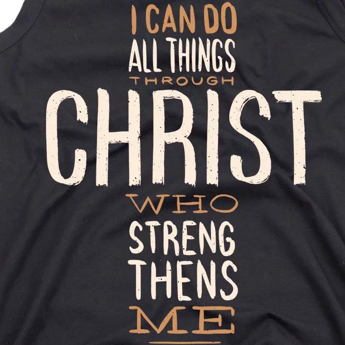 Philippians Bible Quote Cross Tank Top