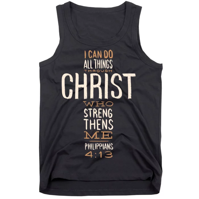 Philippians Bible Quote Cross Tank Top