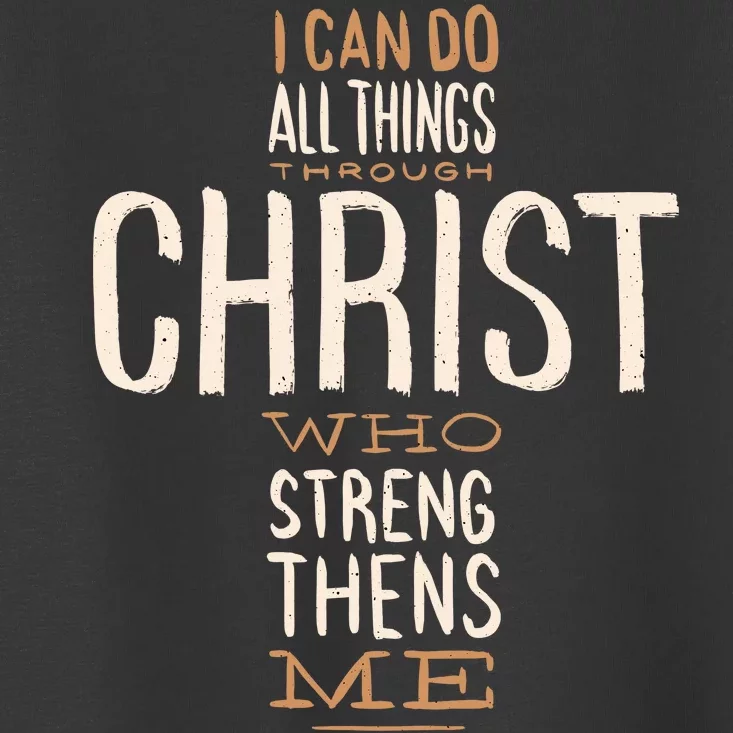 Philippians Bible Quote Cross Toddler T-Shirt