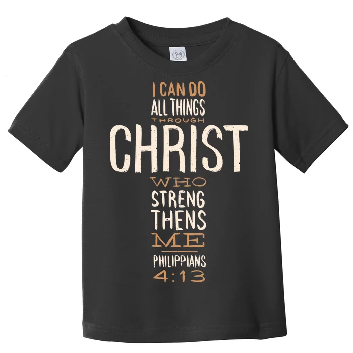 Philippians Bible Quote Cross Toddler T-Shirt