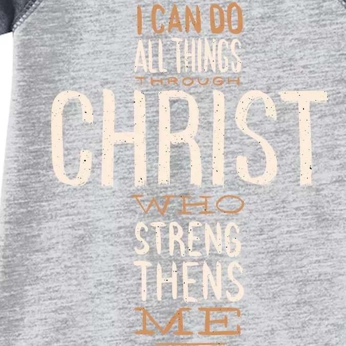 Philippians Bible Quote Cross Infant Baby Jersey Bodysuit