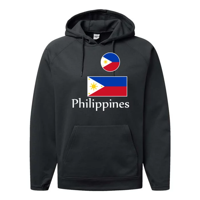 Philippines Flag Performance Fleece Hoodie