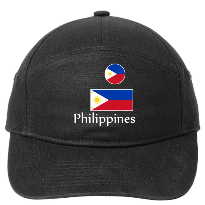 Philippines Flag 7-Panel Snapback Hat