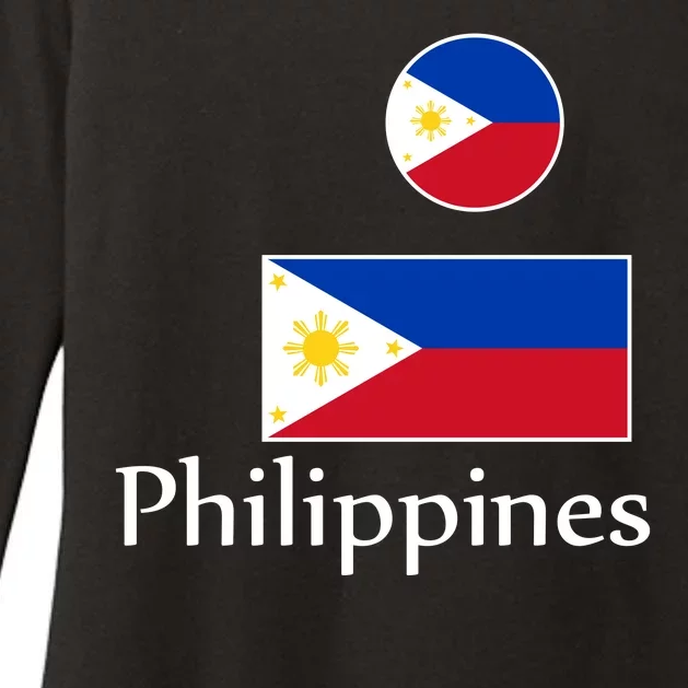 Philippines Flag Womens CVC Long Sleeve Shirt