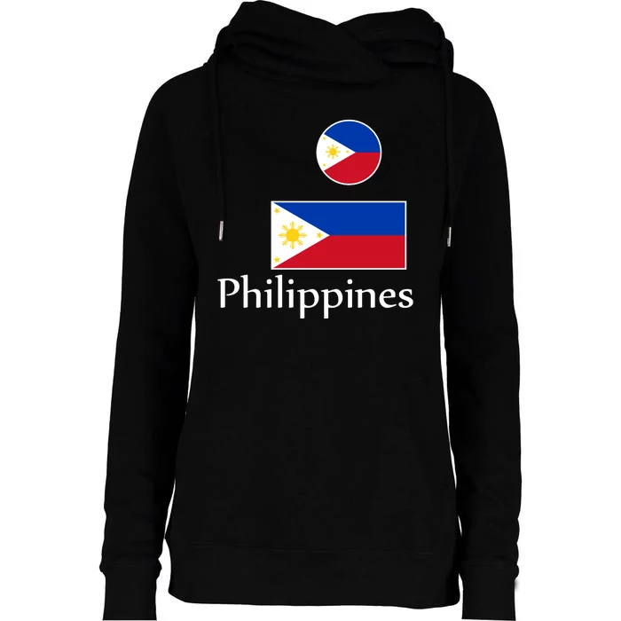 Philippines Flag Womens Funnel Neck Pullover Hood