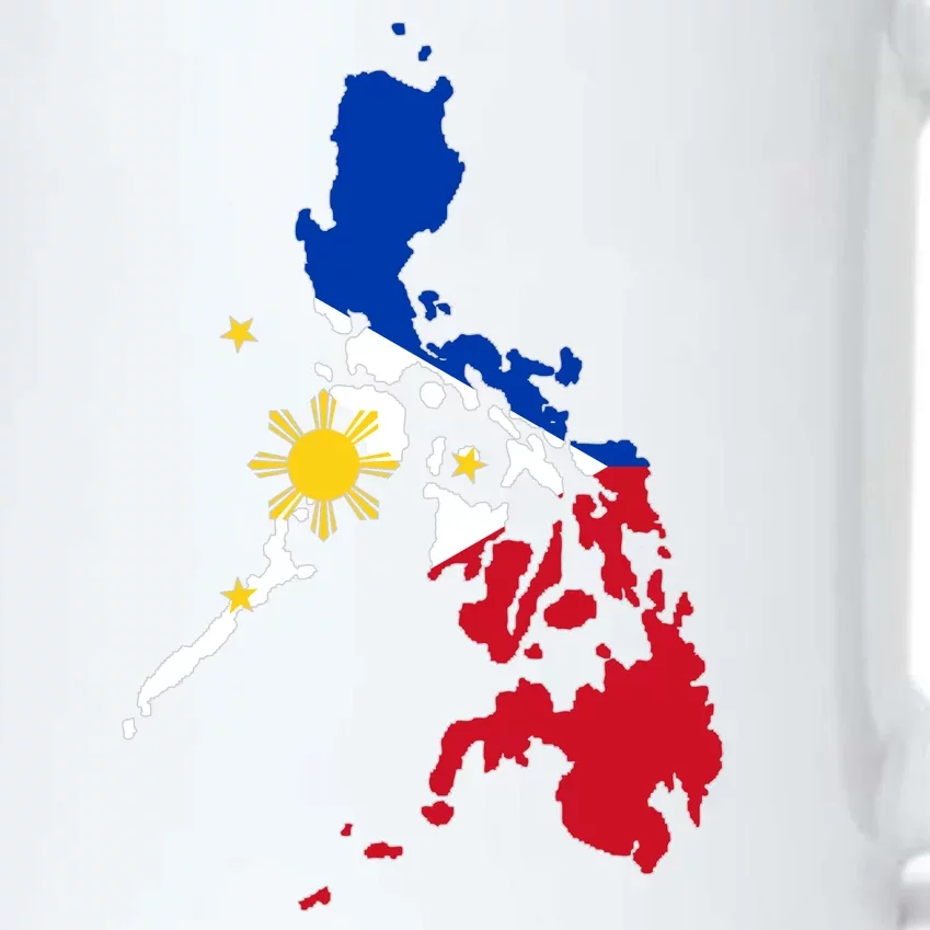 Philippines Map Flag Black Color Changing Mug