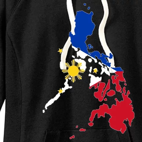 Philippines Map Flag Women's Fleece Hoodie