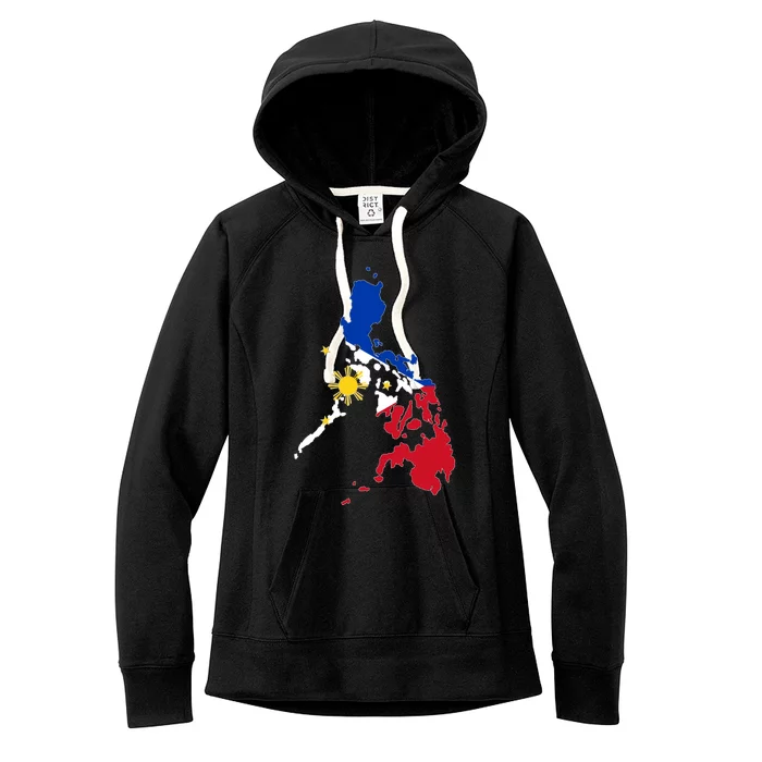 Philippines Map Flag Women's Fleece Hoodie