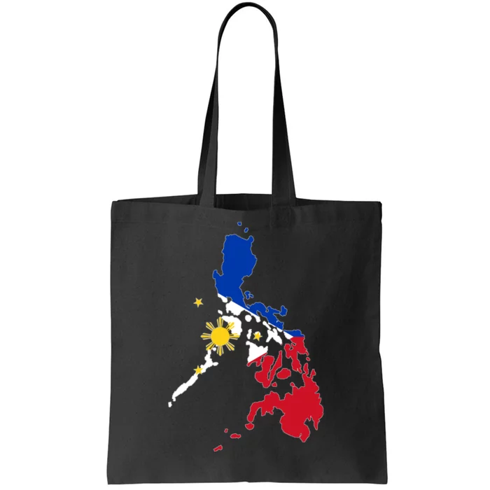 Philippines Map Flag Tote Bag