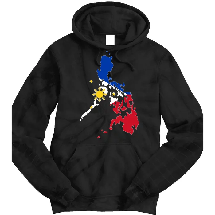 Philippines Map Flag Tie Dye Hoodie