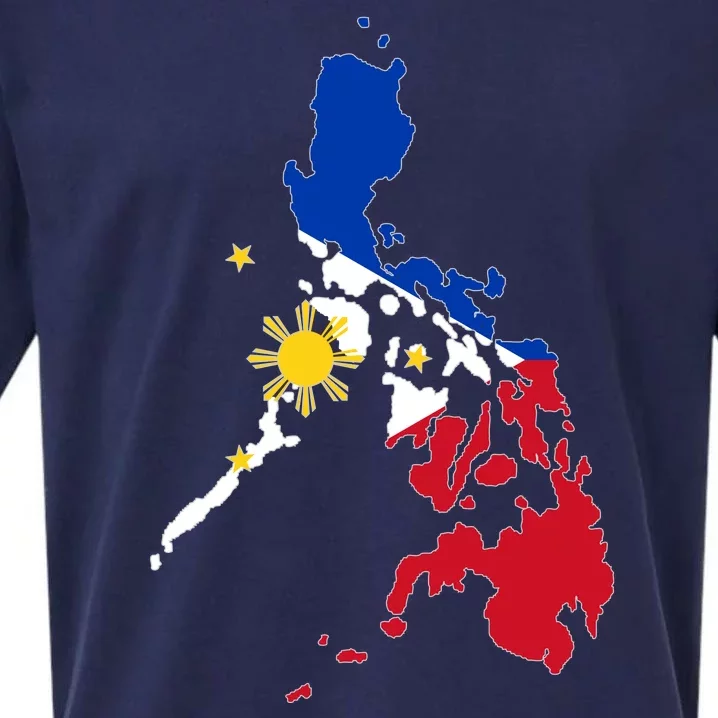 Philippines Map Flag Sueded Cloud Jersey T-Shirt