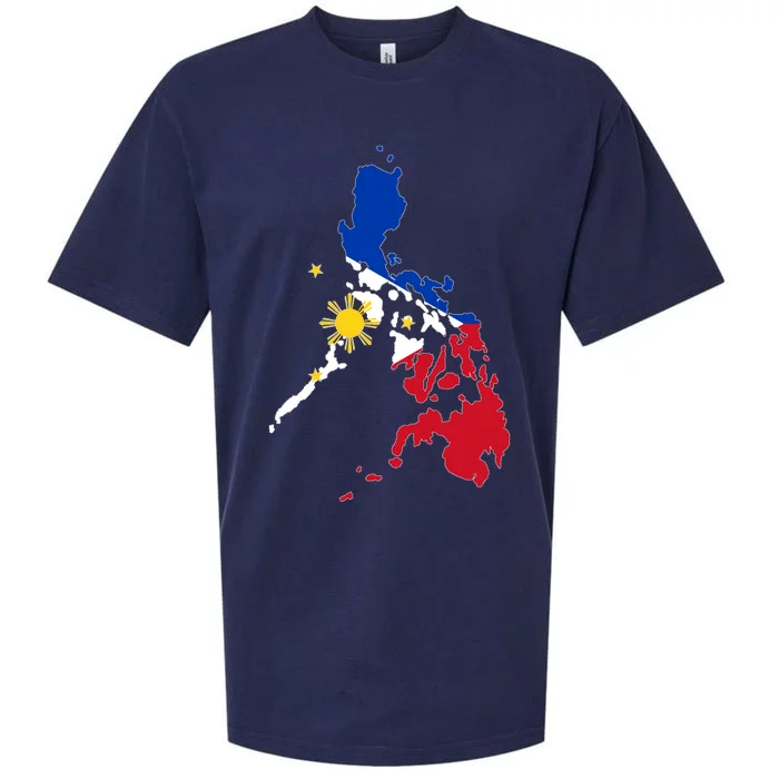 Philippines Map Flag Sueded Cloud Jersey T-Shirt