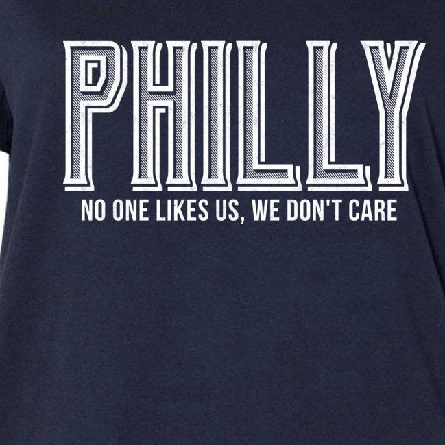 Philly Fan No One Likes Us We Don't Care Women's V-Neck Plus Size T-Shirt