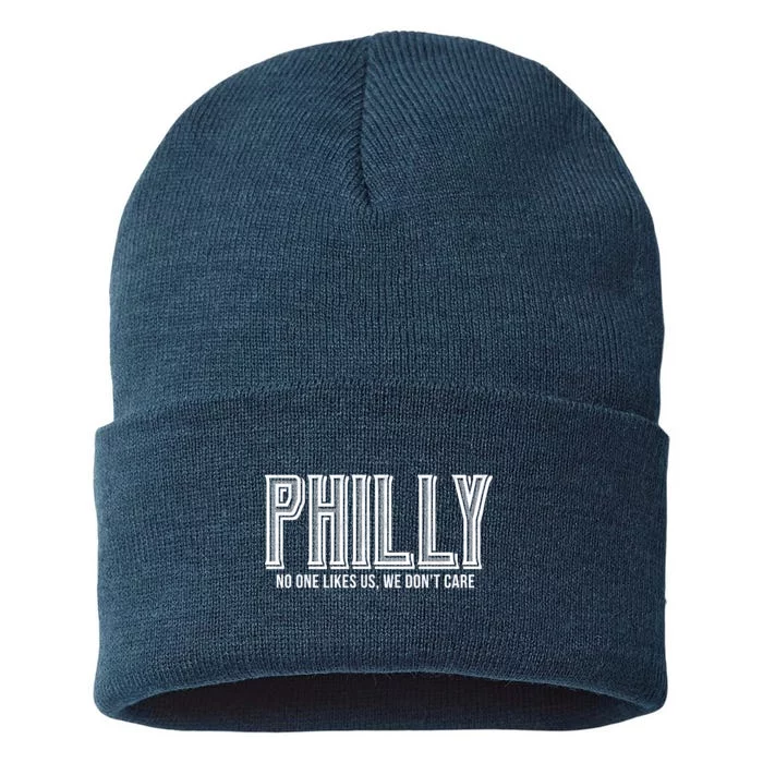 Philly Fan No One Likes Us We Don't Care Sustainable Knit Beanie
