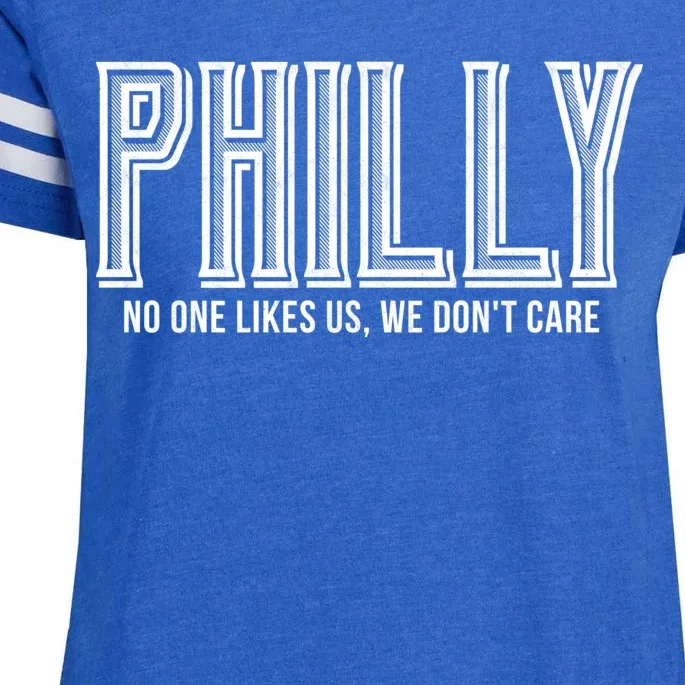 Philly Fan No One Likes Us We Don't Care Enza Ladies Jersey Football T-Shirt