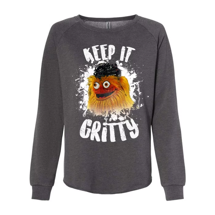 Philly Keep it Gritty Hockey Mascot Womens California Wash Sweatshirt