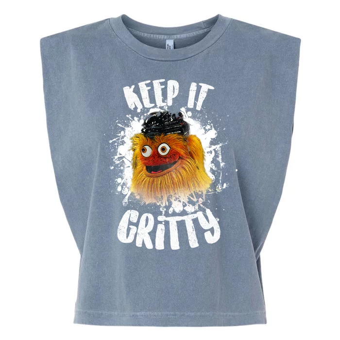 Philly Keep it Gritty Hockey Mascot Garment-Dyed Women's Muscle Tee