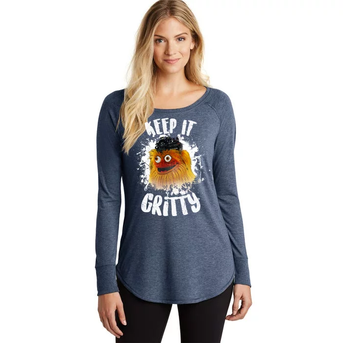 Philly Keep it Gritty Hockey Mascot Women's Perfect Tri Tunic Long Sleeve Shirt